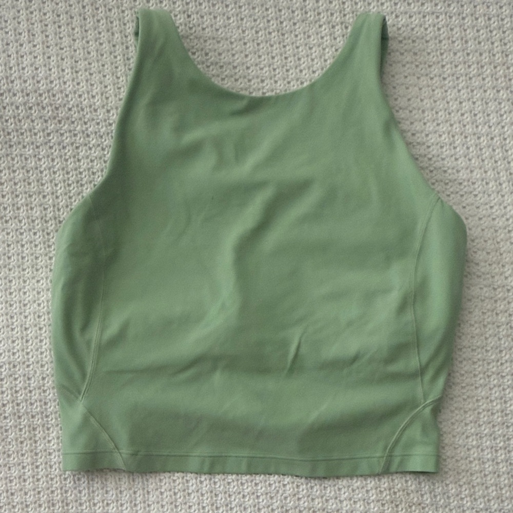 Lululemon Athletica Sage Green Crop Top Sz 4, Small